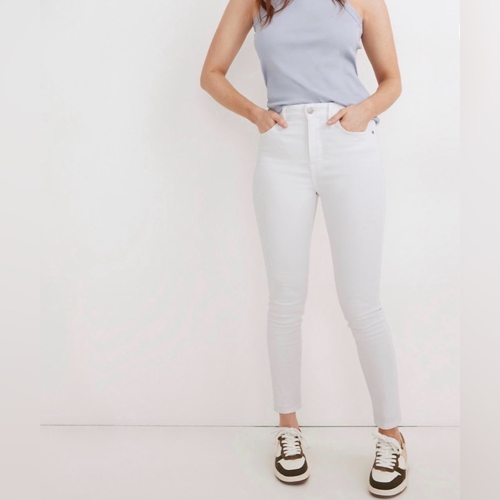 Madewell Curvy High Rise Skinny Jeans Pure White 32